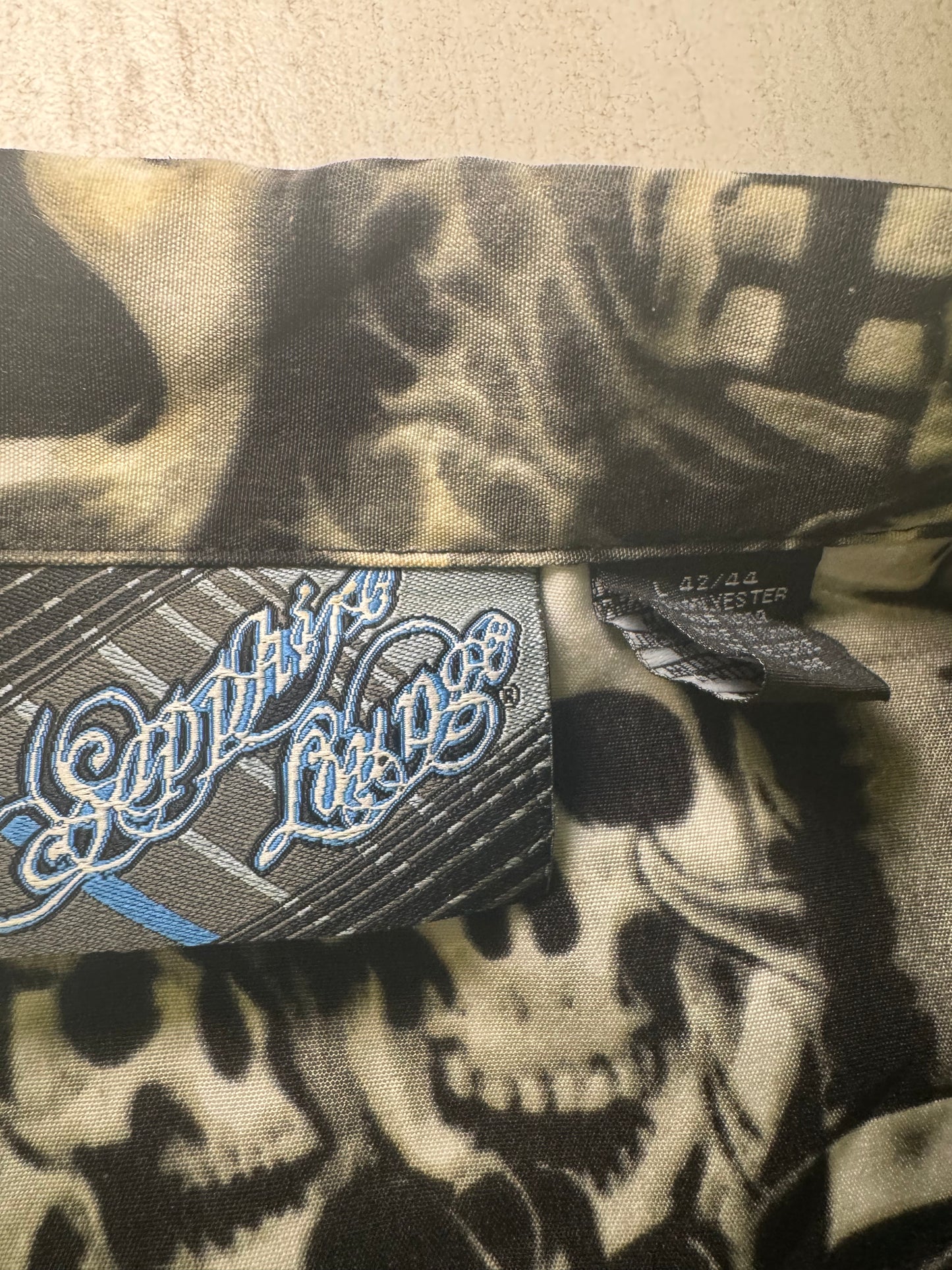 Skull button up shirt